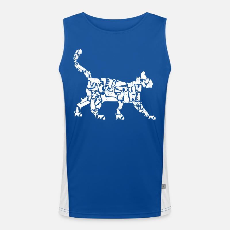 Dessin de chat Débardeur respirant contrasté Homme 