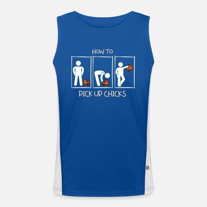 Wie man Mädchen aufreißt - How to pick up chicks. Funktionelles Kontrast-Tank Top für Männer 