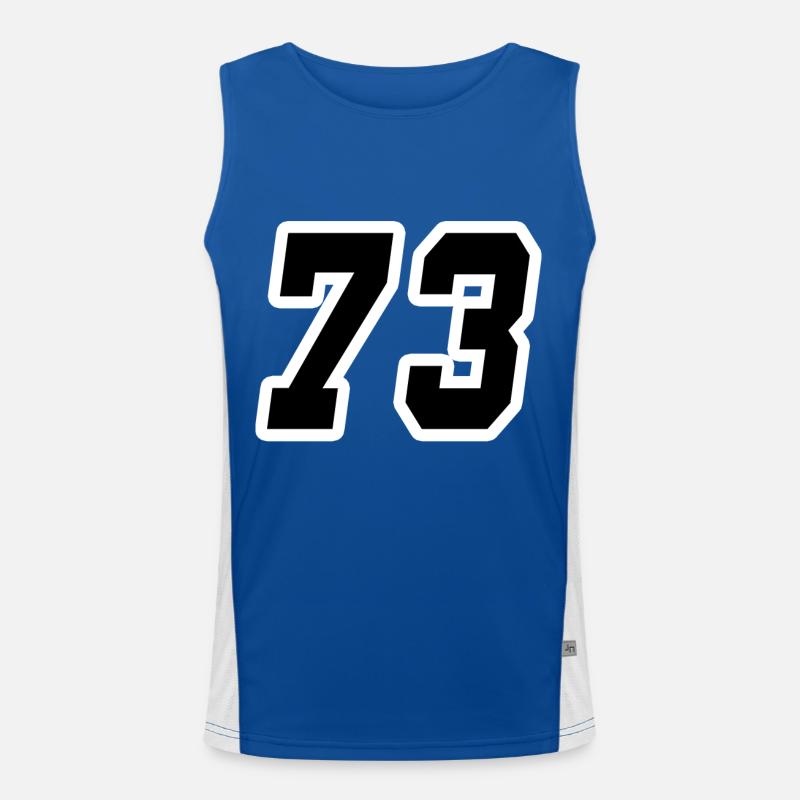 Nummer dreiundsiebzig 73 Funktionelles Kontrast-Tank Top für Männer 