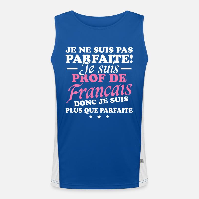I'm a French teacher Men's Functional Contrast Tank Top 