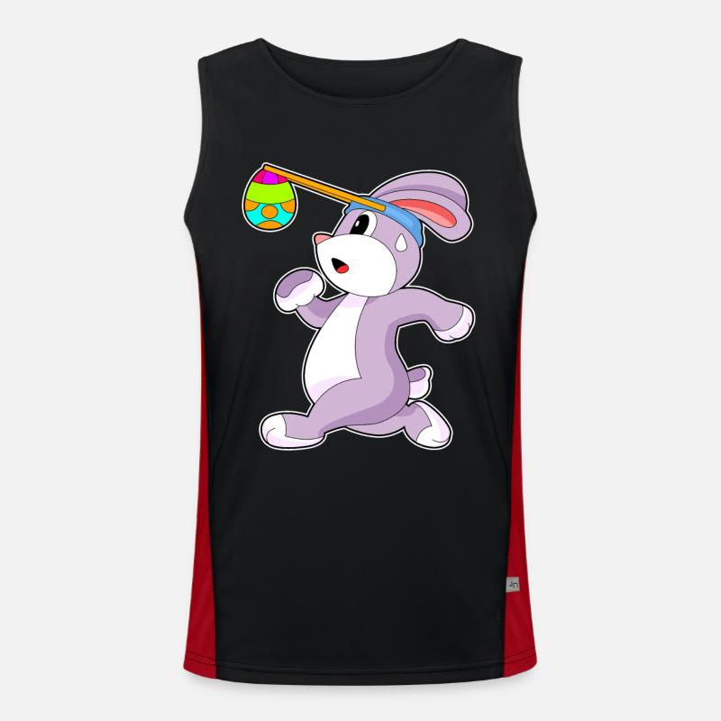 Bunny Easter Jogging - Men's Functional Contrast Tank Top - black/red