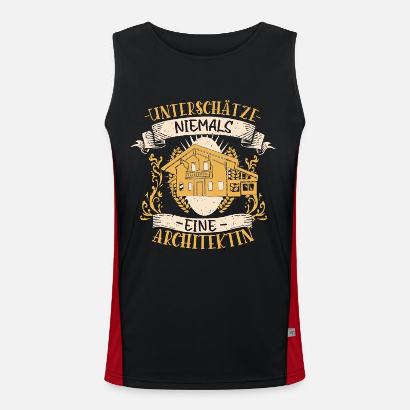 Architektin Beruf Design lustiges Geschenk Funktionelles Kontrast-Tank Top für Männer 