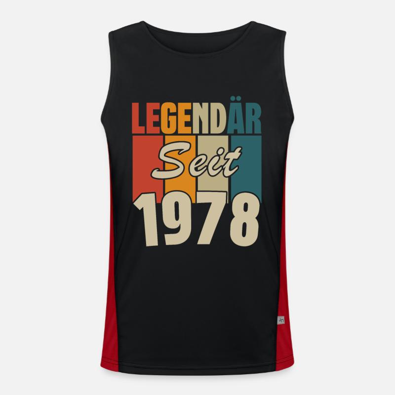 Legendär seit 1978 Funktionelles Kontrast-Tank Top für Männer 