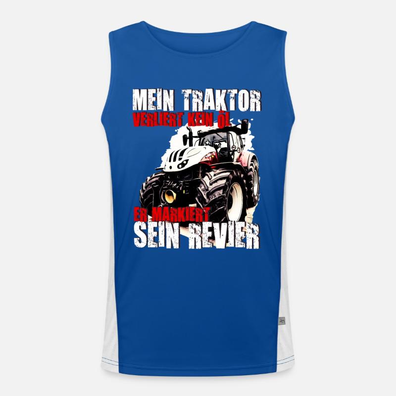 Steyr Traktor Spruch Funktionelles Kontrast-Tank Top für Männer 