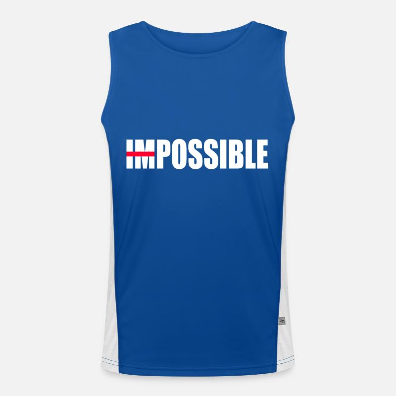 Motivation not impossible Men's Functional Contrast Tank Top 