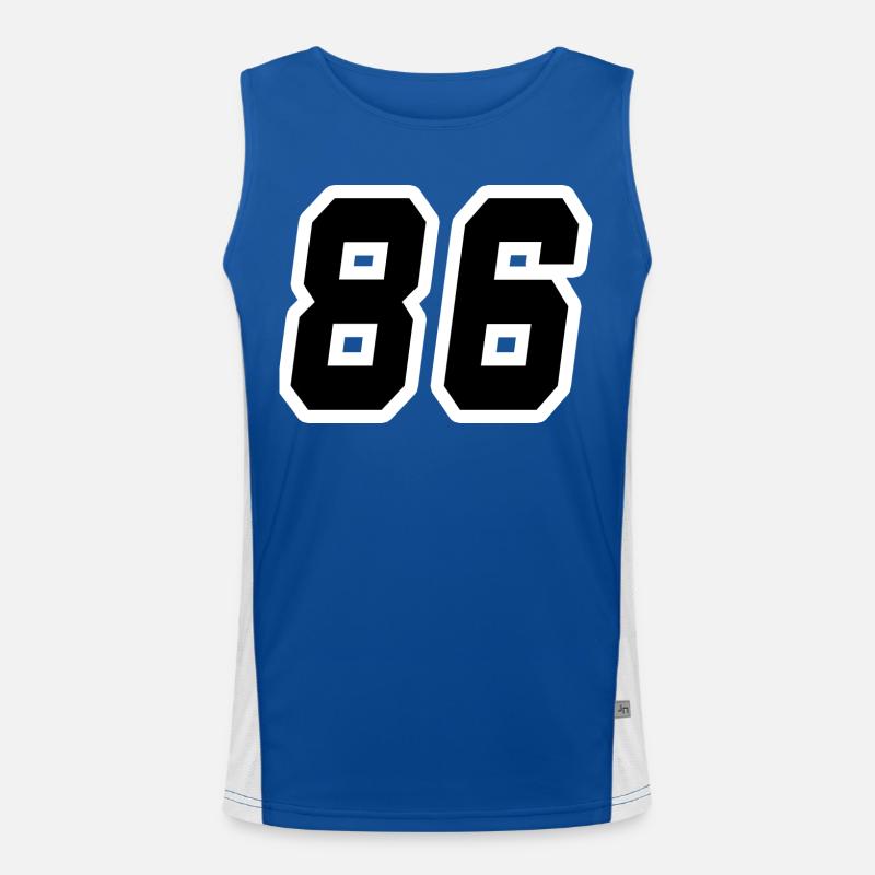 Nummer sechsundachtzig 86 Funktionelles Kontrast-Tank Top für Männer 