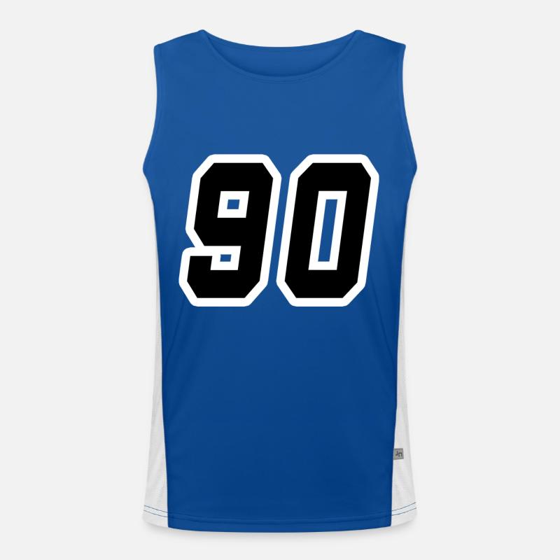 Nummer neunzig 90 Funktionelles Kontrast-Tank Top für Männer 