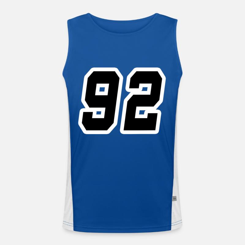 Nummer zweiundneunzig 92 Funktionelles Kontrast-Tank Top für Männer 