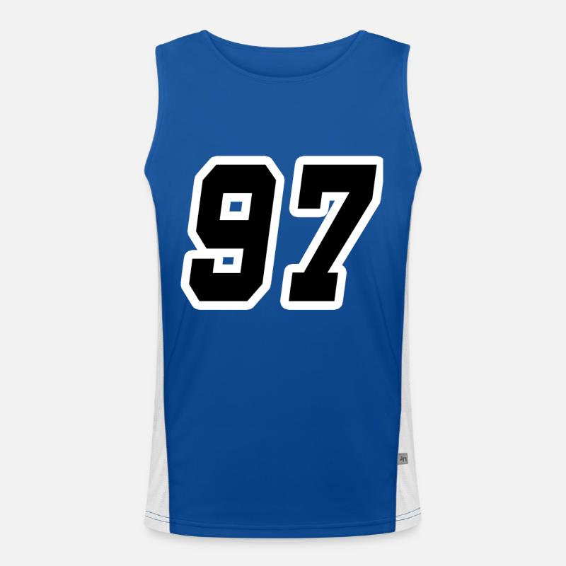 Nummer siebenundneunzig 97 Funktionelles Kontrast-Tank Top für Männer 