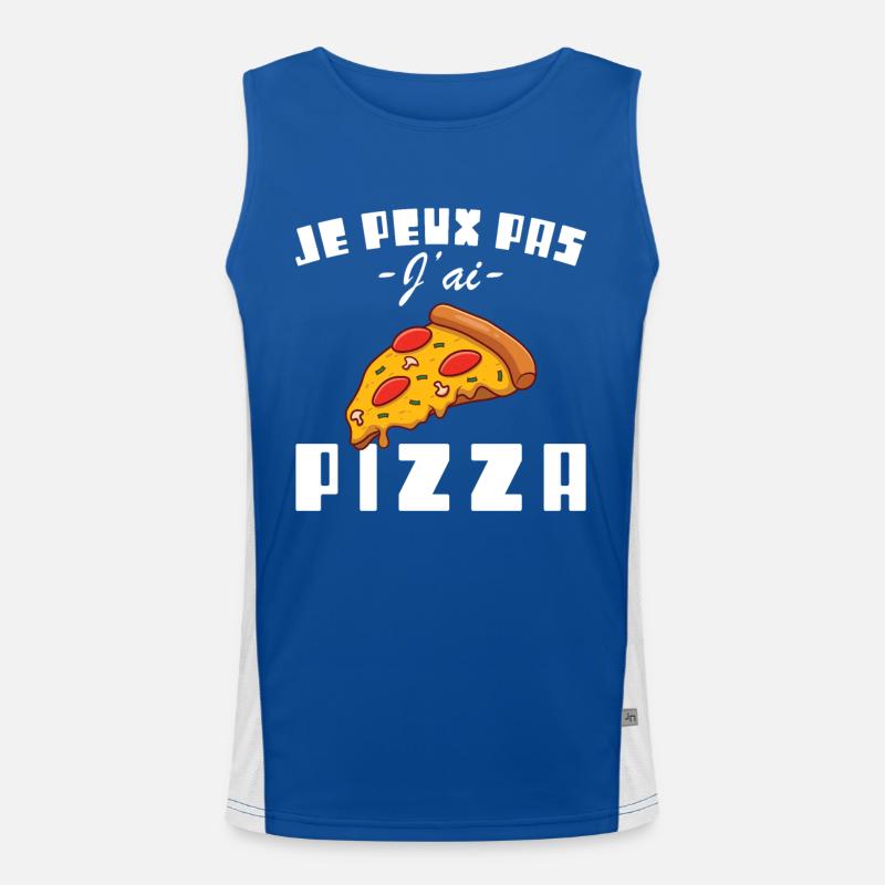 Je peux pas j ai pizza Débardeur respirant contrasté Homme 