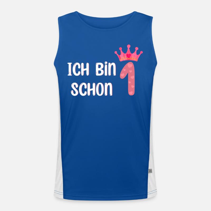 Ich bin schon 1 Funktionelles Kontrast-Tank Top für Männer 