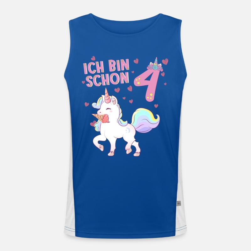 ich bin schon 4 Funktionelles Kontrast-Tank Top für Männer 