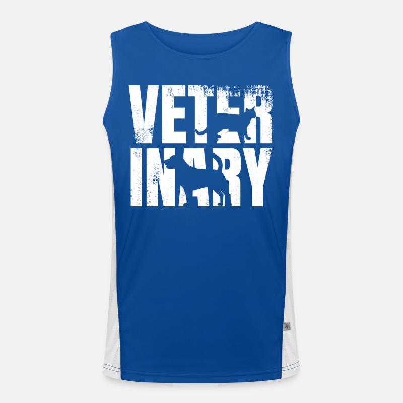 Lustiger Tierarzt Funktionelles Kontrast-Tank Top für Männer 