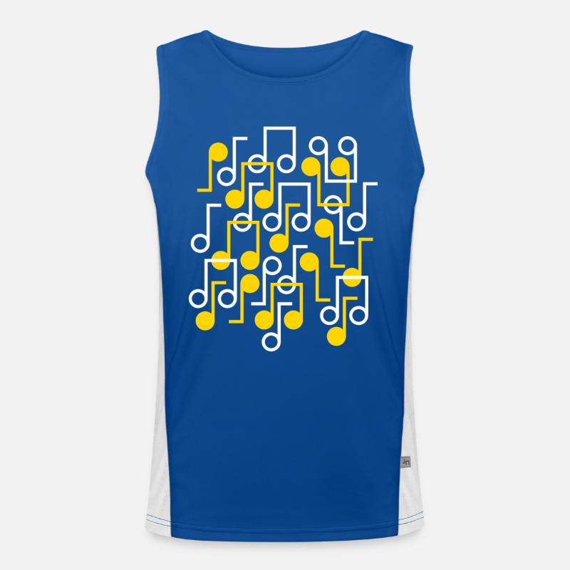 Notes de musique Style rétro motif Débardeur respirant contrasté Homme 