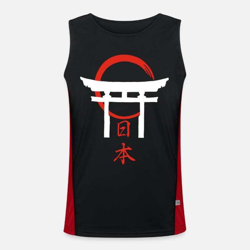 Torii Gate (White) Men's Functional Contrast Tank Top 