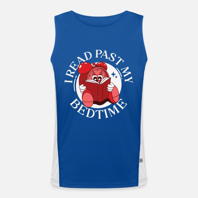 I read past my bedtime Funktionelles Kontrast-Tank Top für Männer 