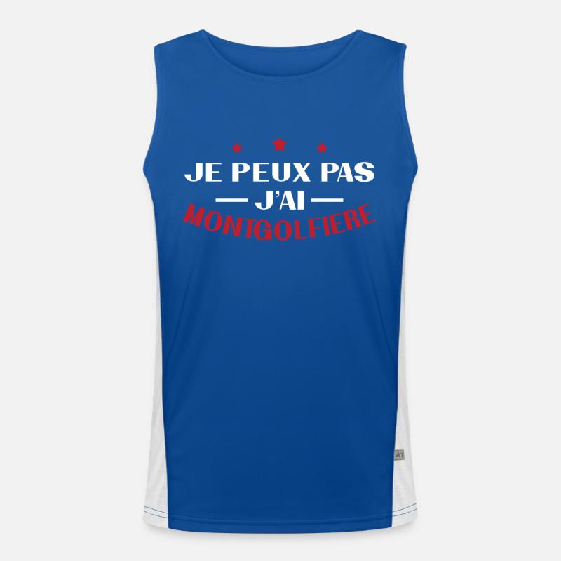 Je peux pas j ai montgolfière Débardeur respirant contrasté Homme 