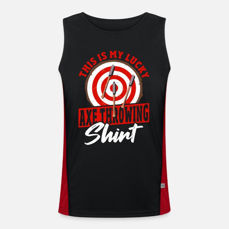 Axe Axe Thrower Axe Throwing Lover Axe Throwing Men's Functional Contrast Tank Top 