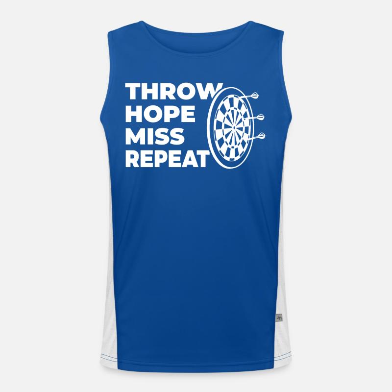 lancer, espérer, manquer, répéter Débardeur respirant contrasté Homme 