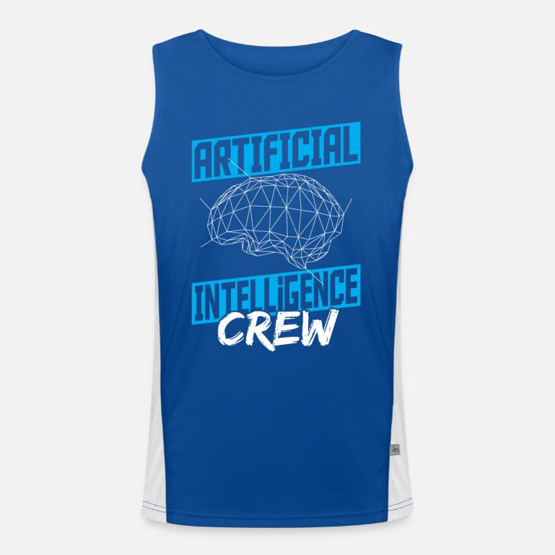 Robot AI Robot Engineer Robotics Engineers AI Men's Functional Contrast Tank Top 