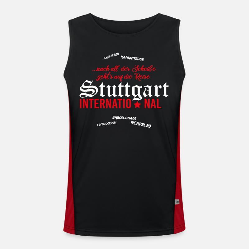 Fußball Stuttgart International Funktionelles Kontrast-Tank Top für Männer 