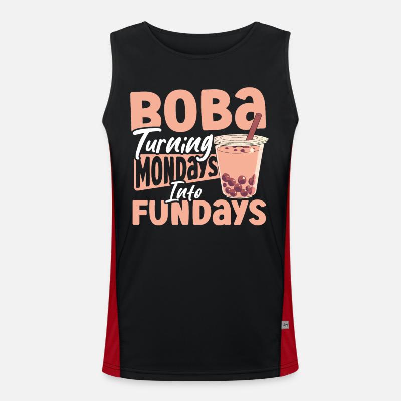 Chai Tea Black Tea Iced Tea Boba Tea Merchandise Men's Functional Contrast Tank Top 