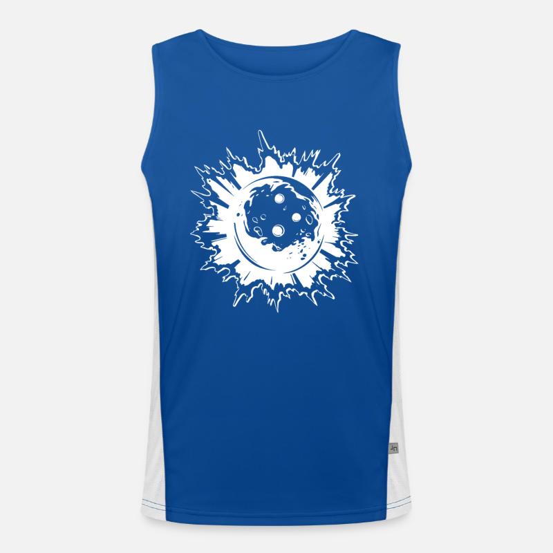 Bowling Zeichnung Funktionelles Kontrast-Tank Top für Männer 