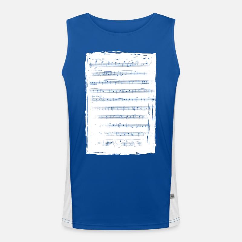 Notenblatt Funktionelles Kontrast-Tank Top für Männer 