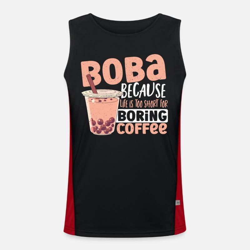Boba Tea Tea Latte Oolong Tea Débardeur respirant contrasté Homme 