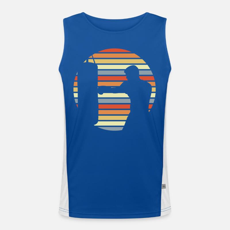 Boxer Drawing Men's Functional Contrast Tank Top 
