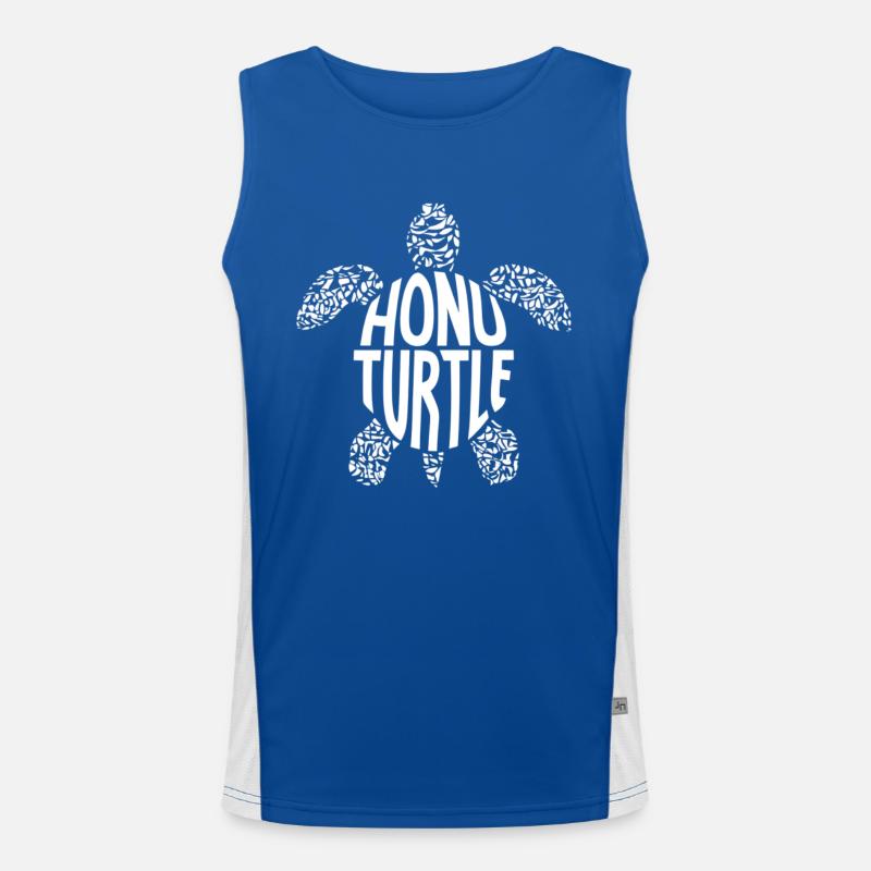Honu Turtle Hawaii Longneck Reptile Men's Functional Contrast Tank Top 