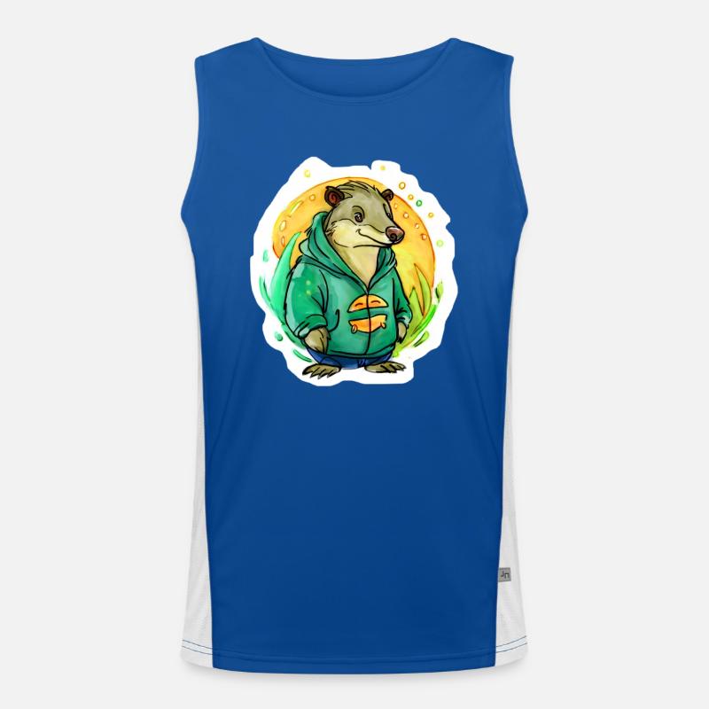 Kleine Wasser-Ratte Funktionelles Kontrast-Tank Top für Männer 
