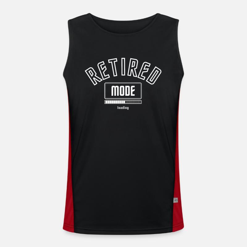 Anticipation Retiree mode is loading. - Men's Functional Contrast Tank Top  - black/red