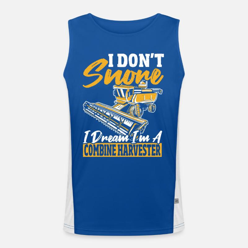 Moissonneuse-batteuse Harvest Harvest Moissonneuse-batteuse Driver Shirt Débardeur respirant contrasté Homme 