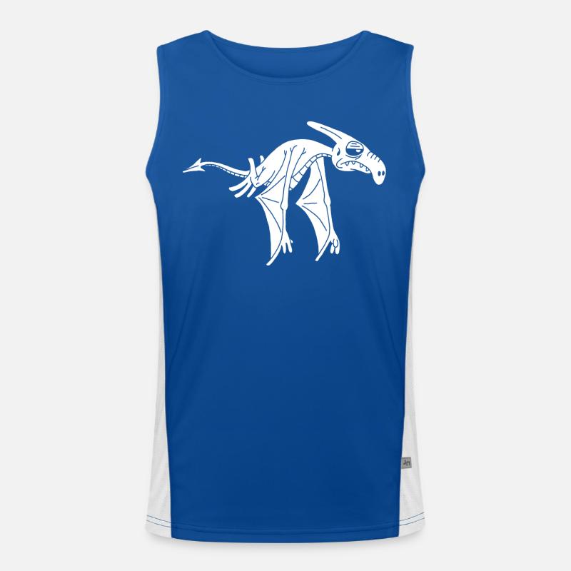 Dinosaure volant blanc Débardeur respirant contrasté Homme 