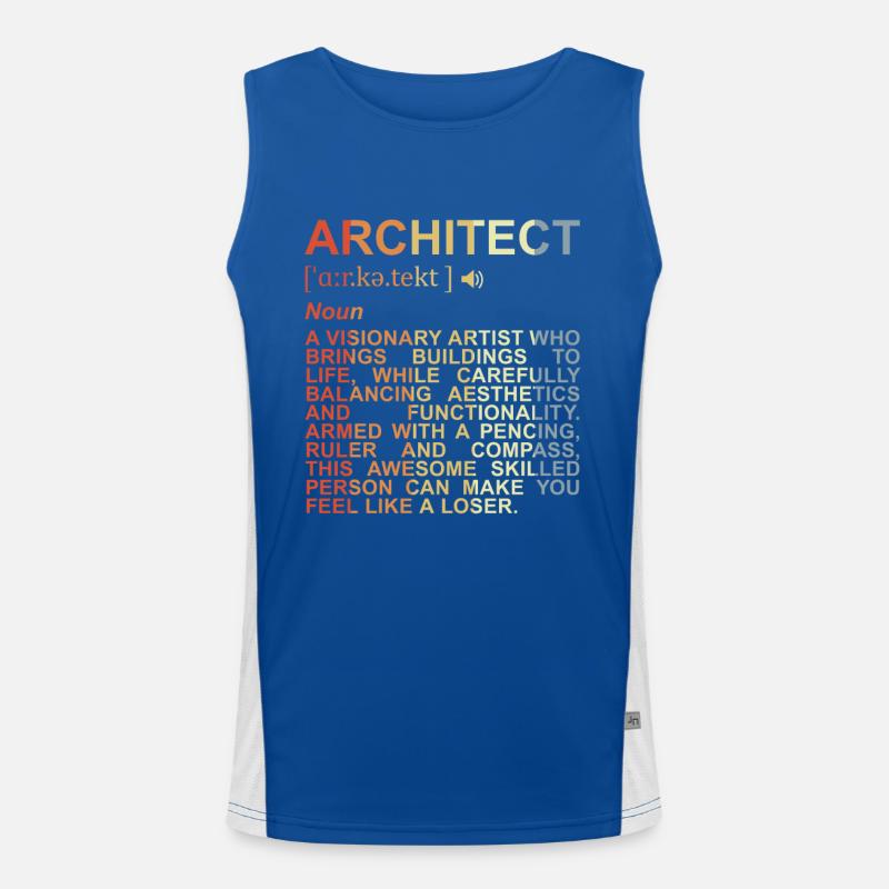 Architecte Explication des termes Débardeur respirant contrasté Homme 