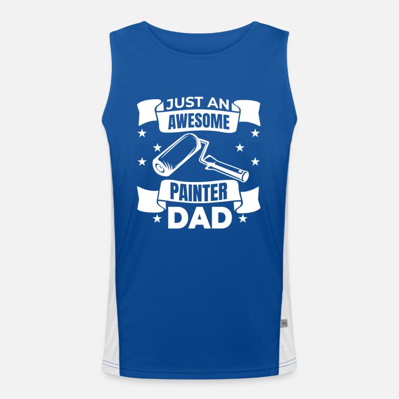 Einfach ein toller Maler Vater Funktionelles Kontrast-Tank Top für Männer 
