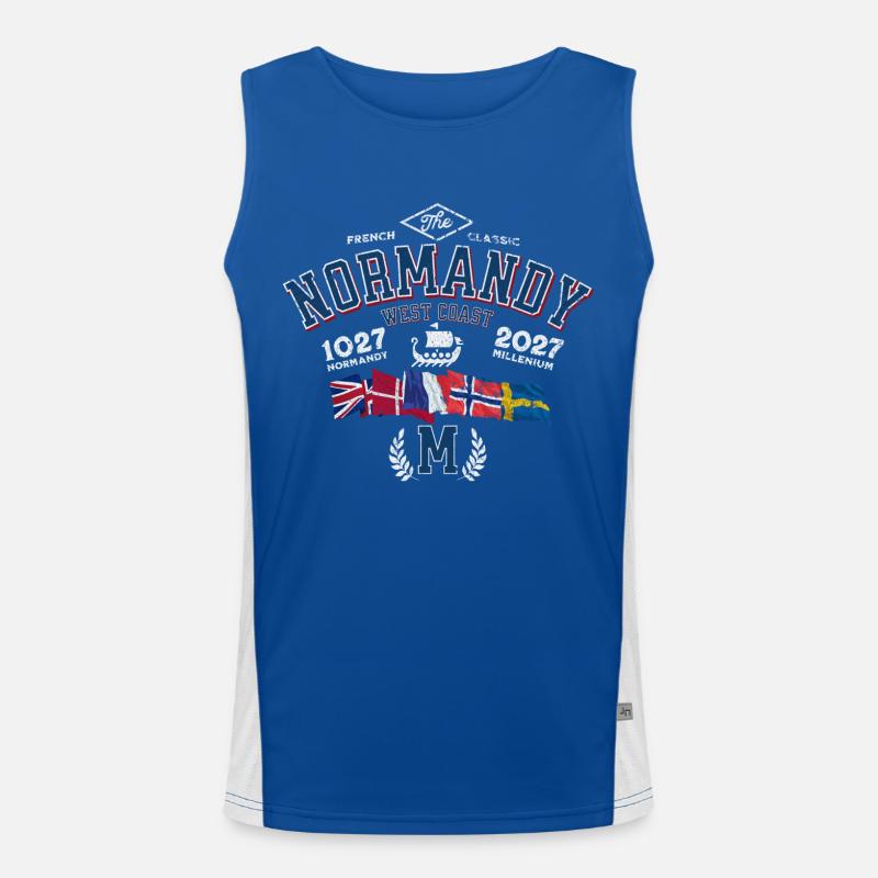 Normandy millenium 1027 2027 Men's Functional Contrast Tank Top 