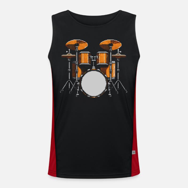 Schlagzeuger Funktionelles Kontrast-Tank Top für Männer 