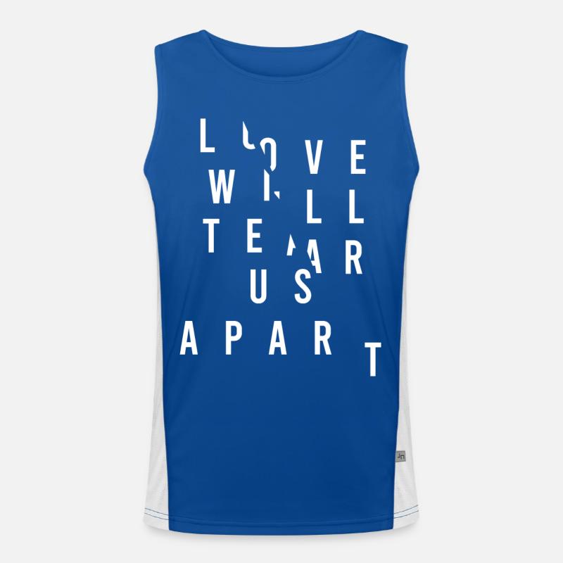 Liebe wird uns zerreißen Funktionelles Kontrast-Tank Top für Männer 