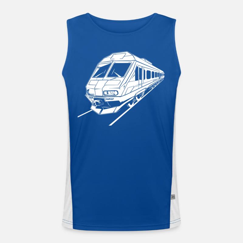 Train Drawing Men's Functional Contrast Tank Top 