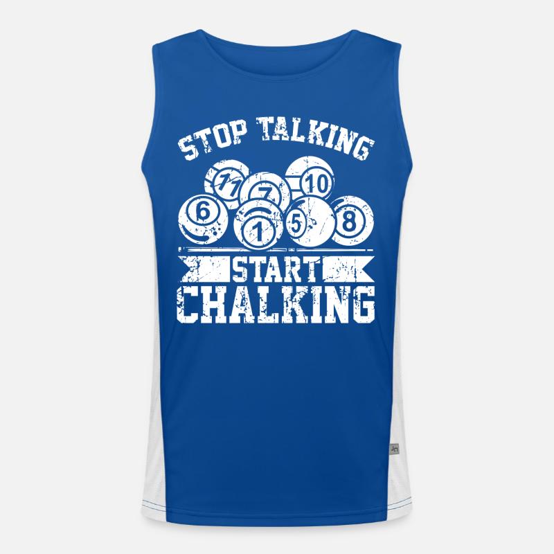 Stop Talking Start Chalking Men's Functional Contrast Tank Top 