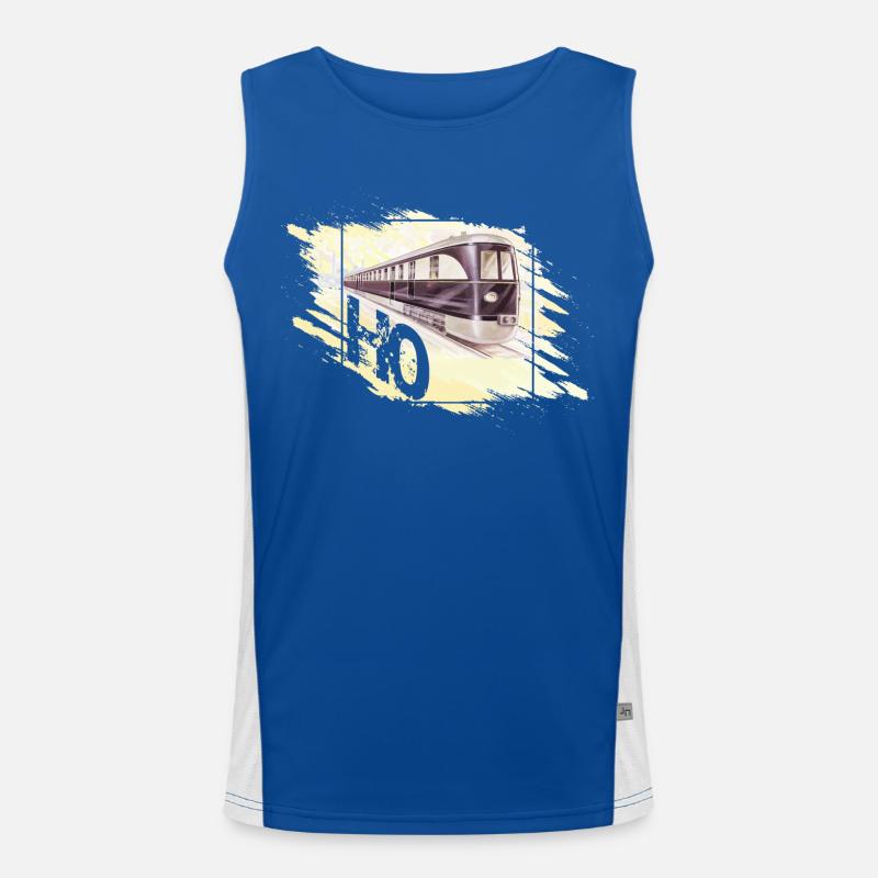 Model Railway Gauge H0 Design Men's Functional Contrast Tank Top 