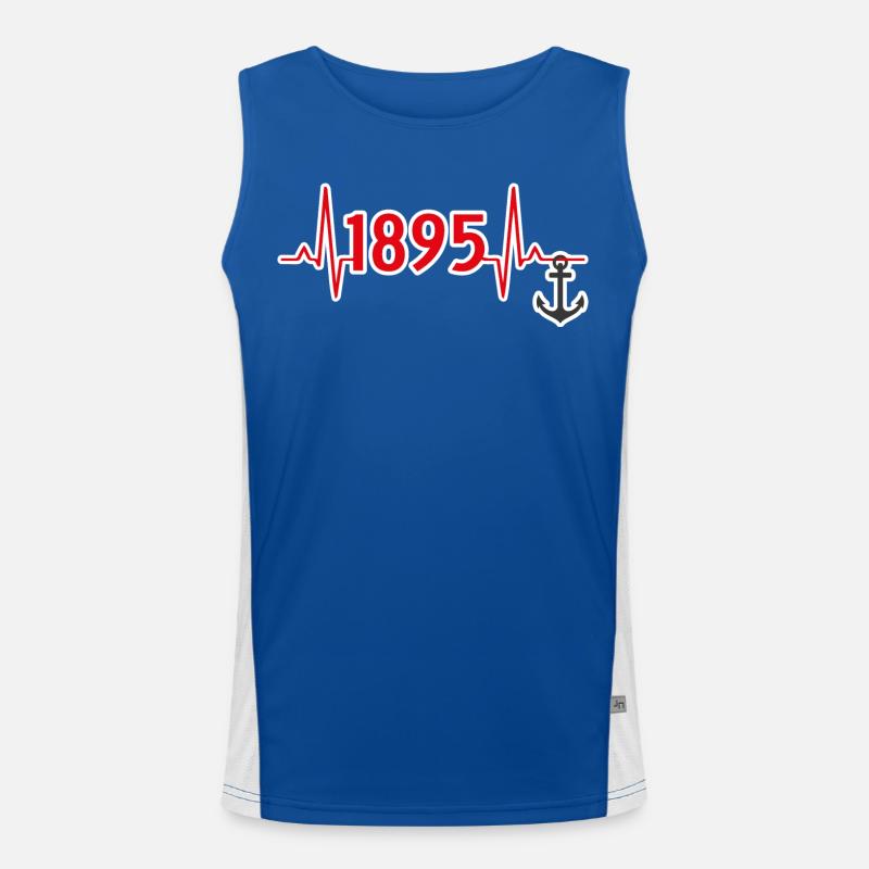 1895 mit Anker Funktionelles Kontrast-Tank Top für Männer 
