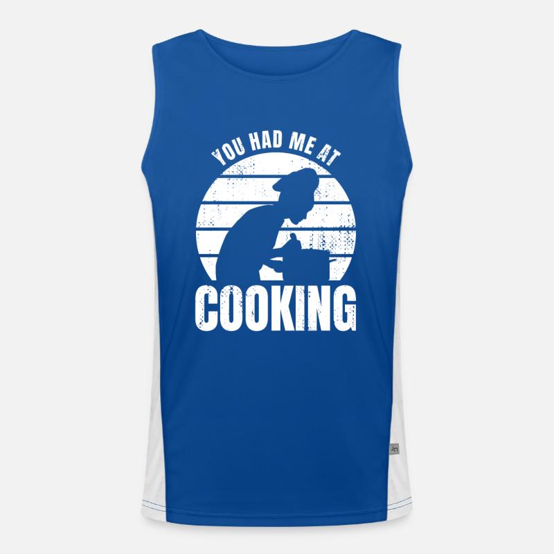 Du hattest mich bei Kochen Funktionelles Kontrast-Tank Top für Männer 