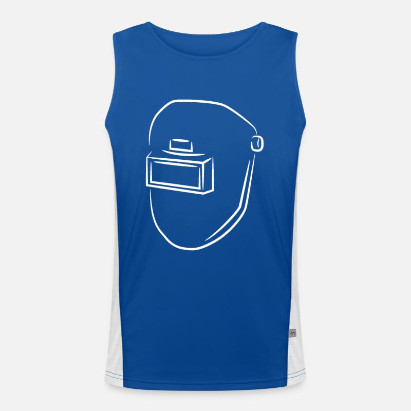 Welding helmet Men's Functional Contrast Tank Top 