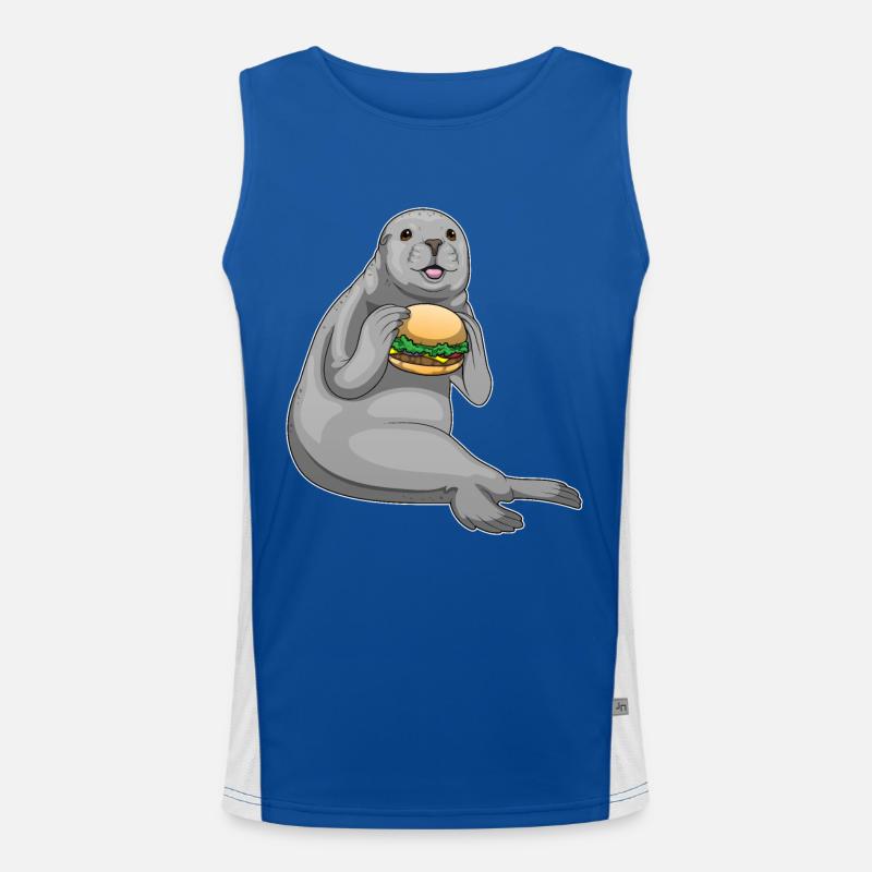 Seal Cheeseburger Men's Functional Contrast Tank Top 