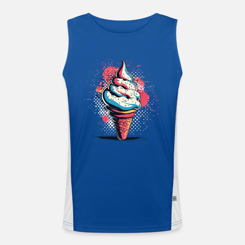 Eiscreme Vintage Funktionelles Kontrast-Tank Top für Männer 