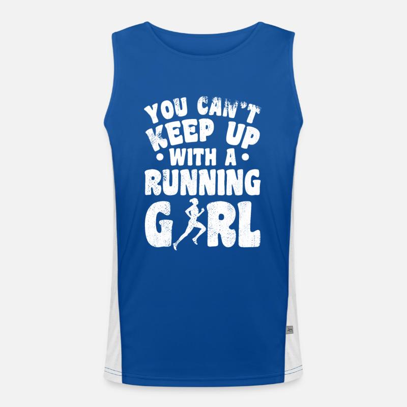 Laufendes Mädchen Funktionelles Kontrast-Tank Top für Männer 