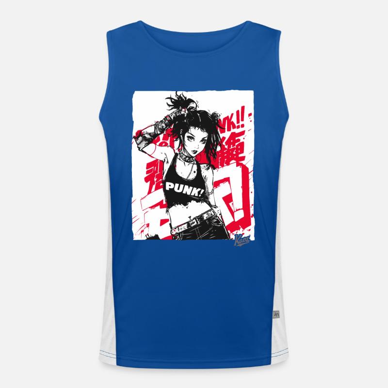 Future Punk Girl Funktionelles Kontrast-Tank Top für Männer 